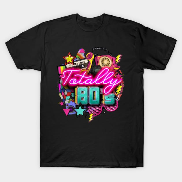 Retro 80's Party Girl Funny Cute Vintage Party Costume Women T-Shirt by Tater's 